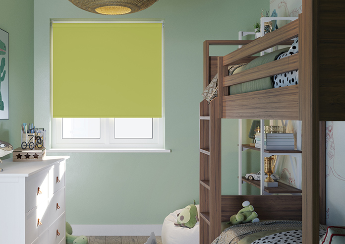 Trinity (Blackout), Lime - Motorised Roller Blind - Image 3